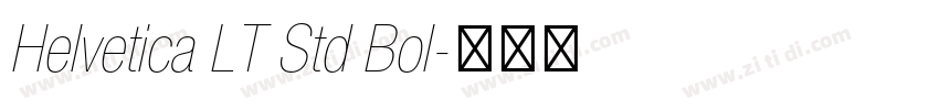 Helvetica LT Std Bol字体转换